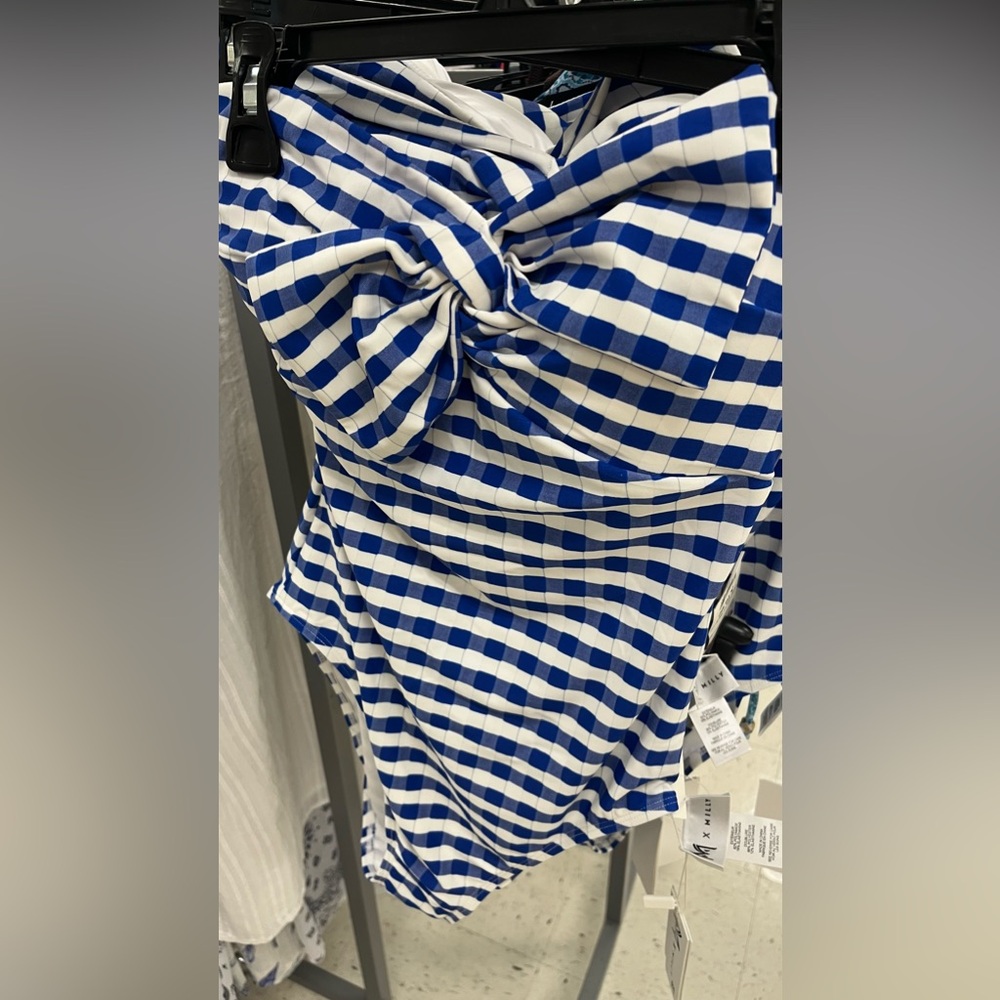 Brand new Milly bow gingham swimsuit